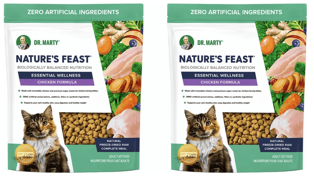 Dr. Marty Nature's Feast Essential Wellness Chicken Formula Cat Food 12 oz (2 Pack)