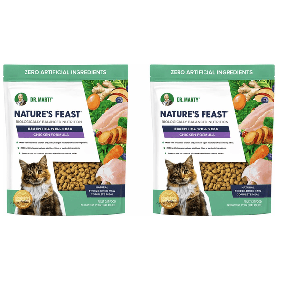 Dr. Marty Nature's Feast Essential Wellness Chicken Formula Cat Food 12 oz (2 Pack)