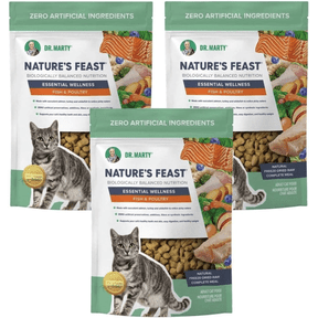 Dr. Marty Nature's Feast Essential Wellness Fish & Poultry Freeze Dried Raw Cat Food, 5.5-oz (3 Pack)