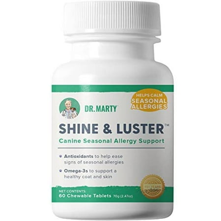 Dr. Marty Shine Luster Seasonal Allergy Support Chewables for Dogs, 60 Ct.