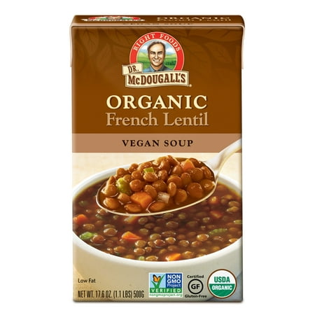 Dr. McDougall's Organic French Lentil Lower Sodium Soup - 17.6 oz.
