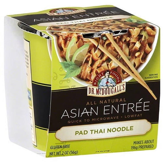 Dr. McDougall's Right Foods Pad Thai Noodle Asian Entree, 2 oz, (Pack of 6)