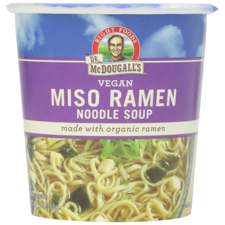 Dr. McDougall's Vegan Miso Ramen Noodle Soup Miso 1.9 oz Pack of 3