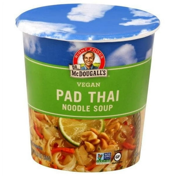 Dr. McDougall's Vegan Noodle Soup Pad Thai 2 oz (Pack of 4)