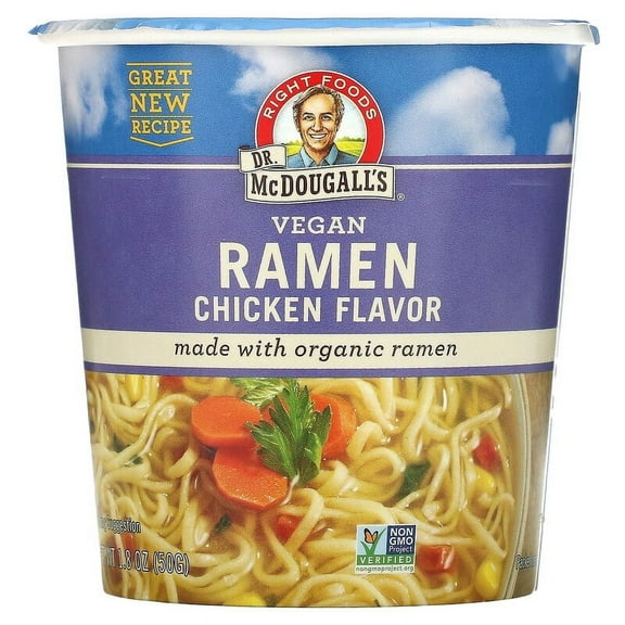 Dr. McDougall's, Vegan Ramen, Chicken Flavor, 1.8 oz Pack of 3