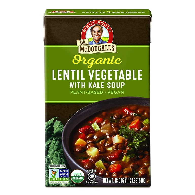 Vegan Soup Lentil Vegetable With Kale
