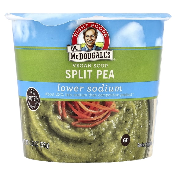 Dr. McDougall's Vegan Soup Split Pea Lower Sodium, 1.9 OZ