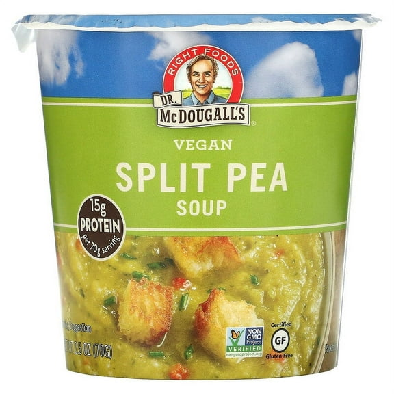 Dr. McDougall's, Vegan Split Pea Soup, 2.5 oz Pack of 4