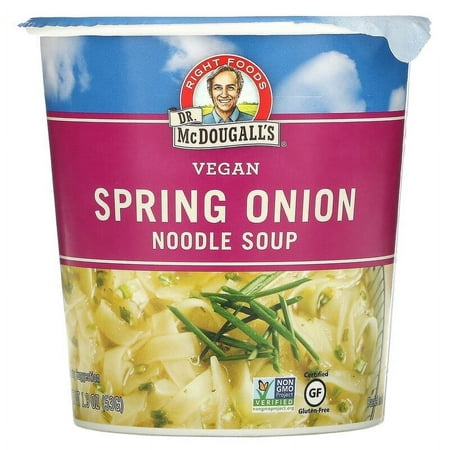 Dr. McDougall's, Vegan Spring Onion Noodle Soup, 1.9 oz Pack of 3