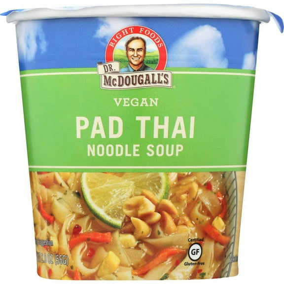 Dr McDougalls Right Foods Pad Thai Noodle Big Cup Soup, 2 Ounce -- 6 per case.