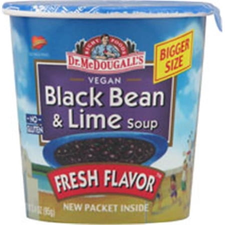 Dr Mcdougalls Black Bean With Lime Big Soup Cup