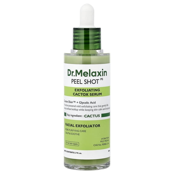 Dr.Melaxin Peel Shot, Exfoliating Cactox Serum, For All Skin Types, 2.7 fl oz (80 ml)