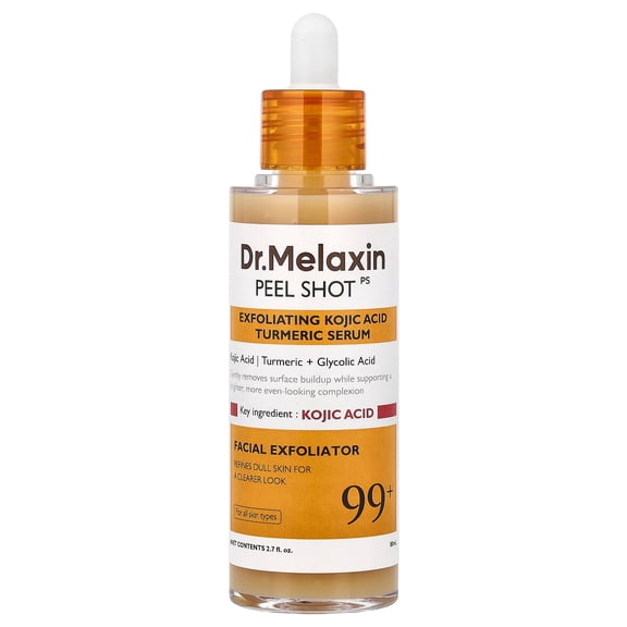 Dr.Melaxin Peel Shot, Exfoliating Kojic Acid and Turmeric Serum, For All Skin Types, 2.7 fl oz (80 ml)