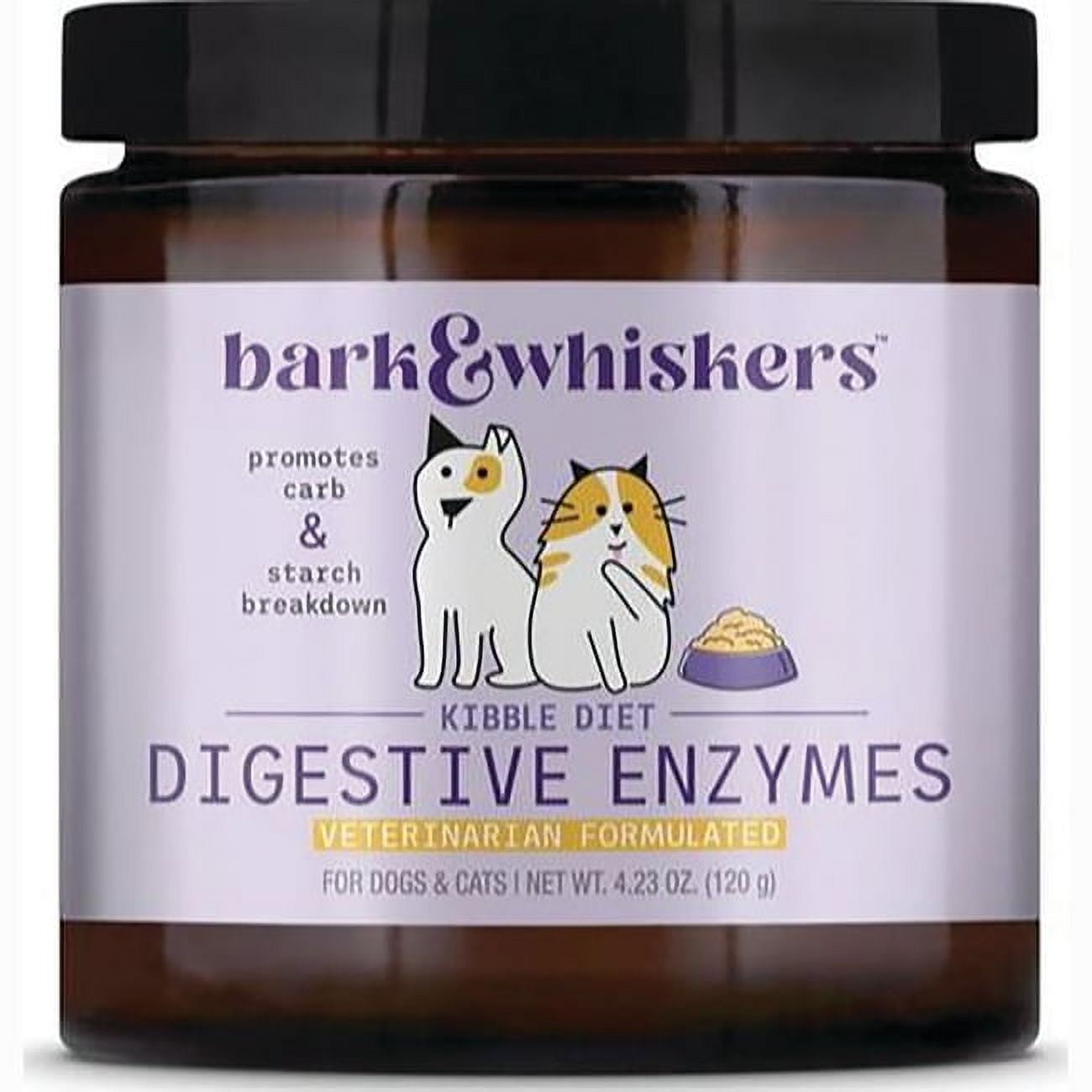 Dr. Mercola Bark & Whiskers Digestive Enzymes for Cats and Dogs 4.23 oz