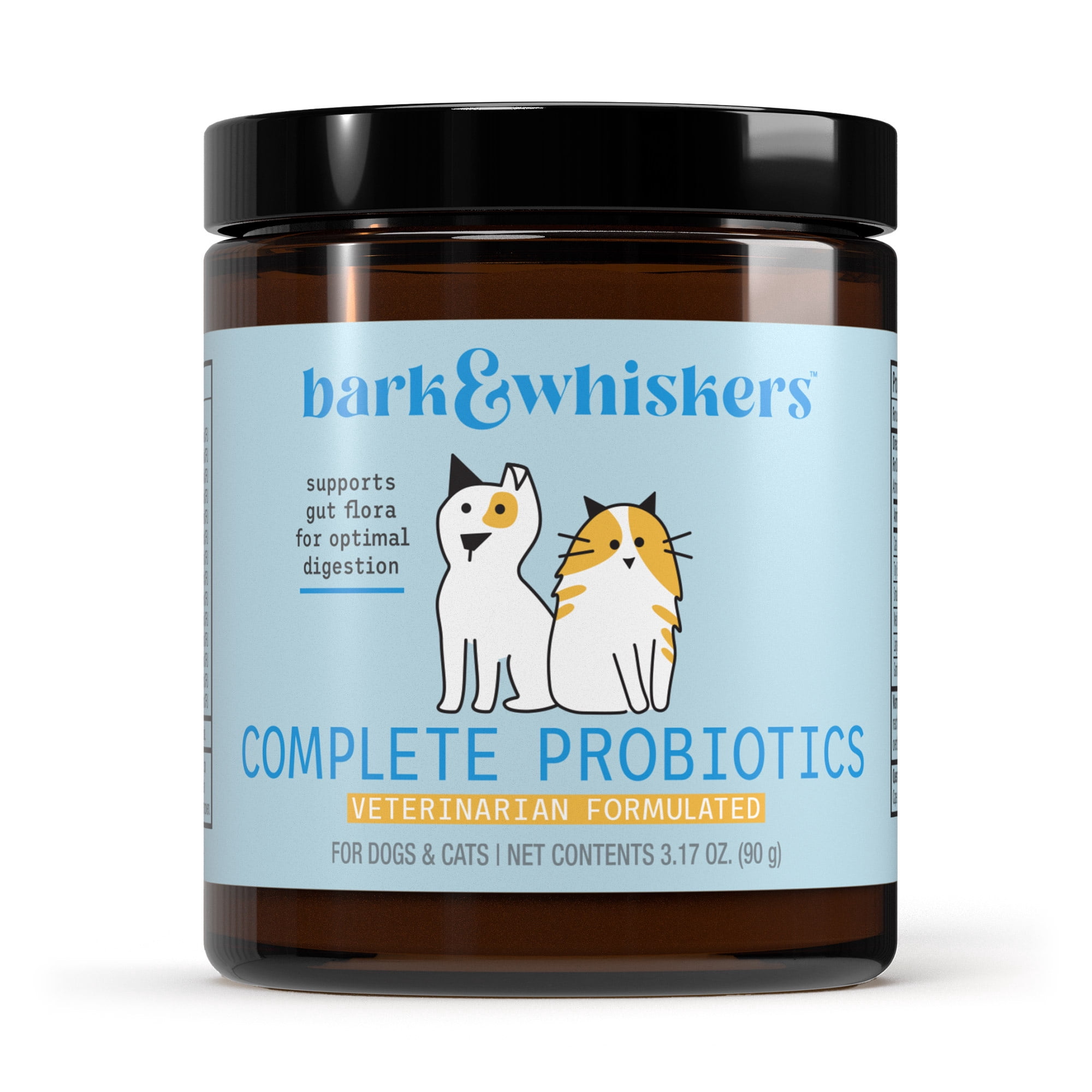 Dr. Mercola Bark & Whiskers Complete Probiotics, for Dogs and Cats, 3.17 oz (90 g), Supports Immune Function, Digestive Support, Veterinarian Formulated, Non GMO, Dr. Mercola