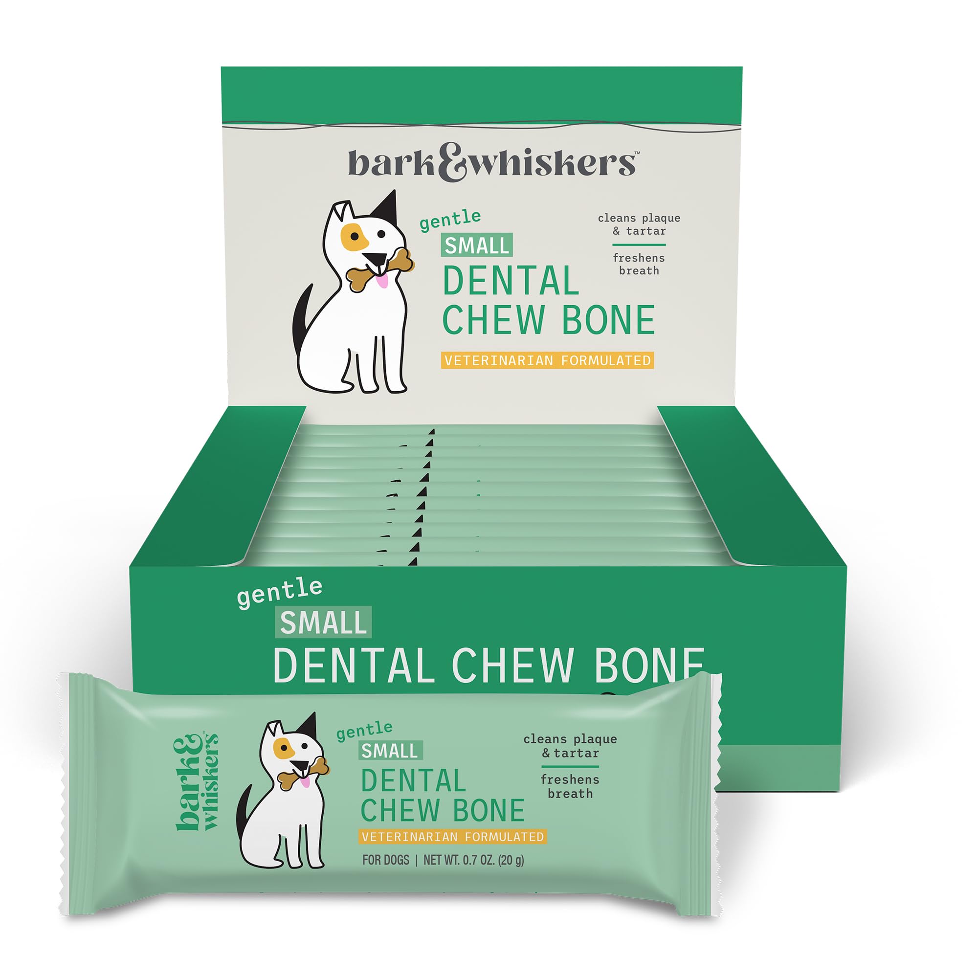 Dr. Mercola Dental Chew AIF4 Bones, Small, 12 Bones, Non GMO, Gluten