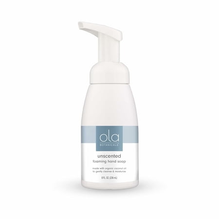 Dr. Mercola Ola Botanicals Foaming Hand Soap - Gentle Cleanse - Organic Botanicals - Unscented for Sensitive Skin - Aloe Vera - Non-GMO - 8 Fl Oz