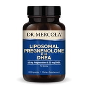 Dr. Mercola Liposomal Pregnenolone Plus DHEA, 30 Servings 30 Capsules, 50 mg Pregnenolone Per Serving, 10 mg DHEA Per Serving, Dietary Supplement, Non-GMO