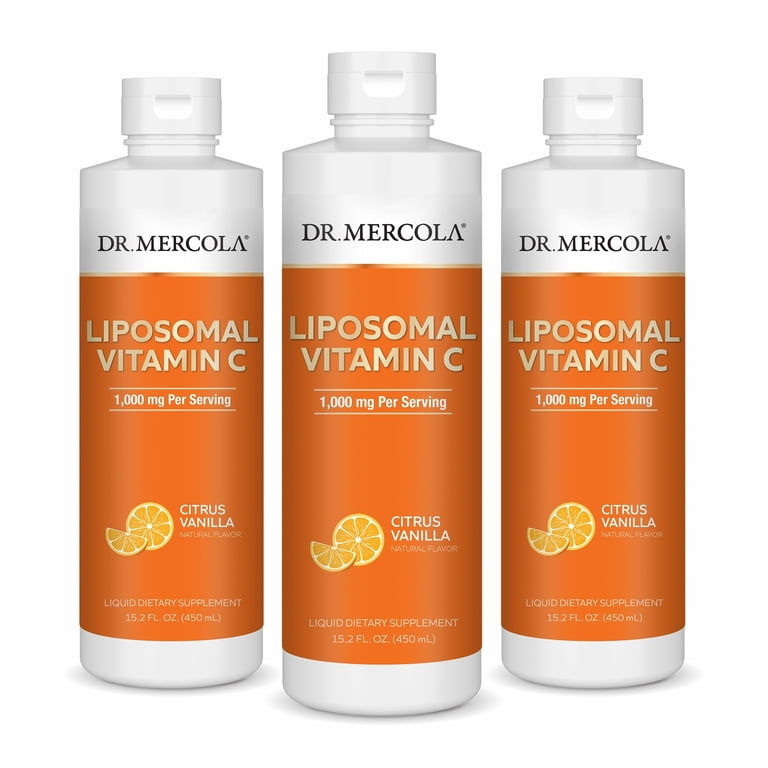 Dr. Mercola Liquid Liposomal Vitamin C - Antioxidant & Immune Support  Supplement - Includes Vitamin E - GMO-Free, Gluten-Free & Soy-Free - Citrus  ...