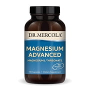 Dr. Mercola Magnesium Advanced - Supports Bone, Joint & Brain Health - Contributes to More Restful Sleep - Non-GMO, Gluten-Free & Soy-Free - 90 Capsules 30 Servings
