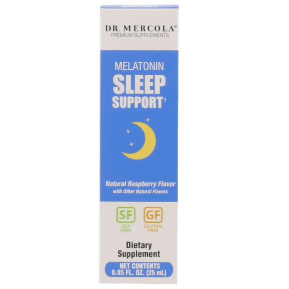 Dr. Mercola Melatonin Sleep Support Spray, Natural Raspberry, 25 mL