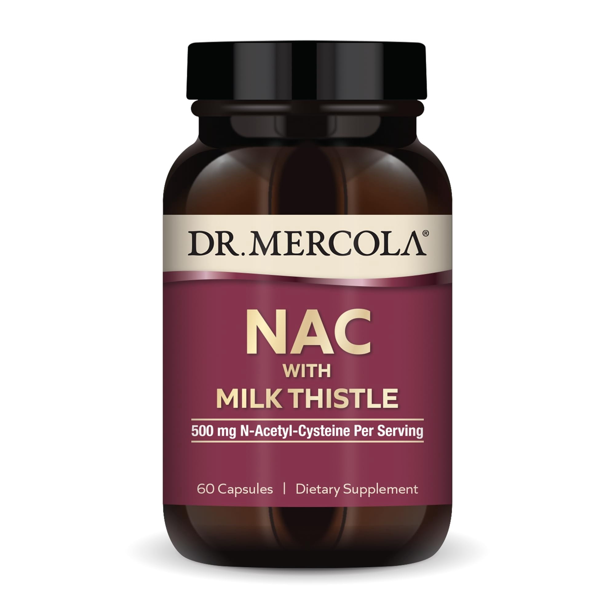 Bioflow Supplement Dr. Mercola NAC with Milk Thistle, 60 Capsules, Dietary Supplement, Non ...