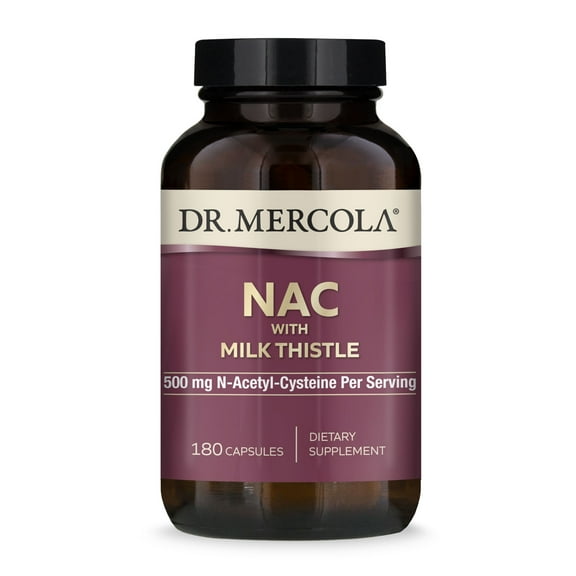 Dr. Mercola NAC with Milk Thistle Dietary Supplement, 90 Servings