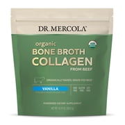 Dr. Mercola Organic Bone Broth Collagen Powder - Vanilla, 30 Servings 30 Scoops, Dietary Supplement, Supports Bone and Joint Comfort, USDA Organic, Non-GMO