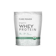 Dr. Mercola Pure Power Organic Whey Protein - 20 g Protein - Supports Muscle Growth & Energy - Grass-Fed Whey Concentrate - 15 Servings 13.5 oz - Original