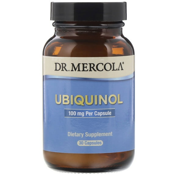 Dr. Mercola Ubiquinol 100 mg Per Serving, 30 Servings (30 Capsules), Dietary Supplement, Supports Overall Health and Wellness, Non GMO