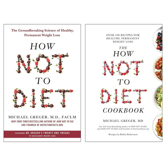 Dr. Michael Gregers How Not to Diet & How Not to Diet Cookbook 2 Books Set