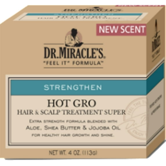 Dr. Miracle's Strengthen Hot Hair & Super Strength Scalp Treatment, 4 oz (Pack of 2)