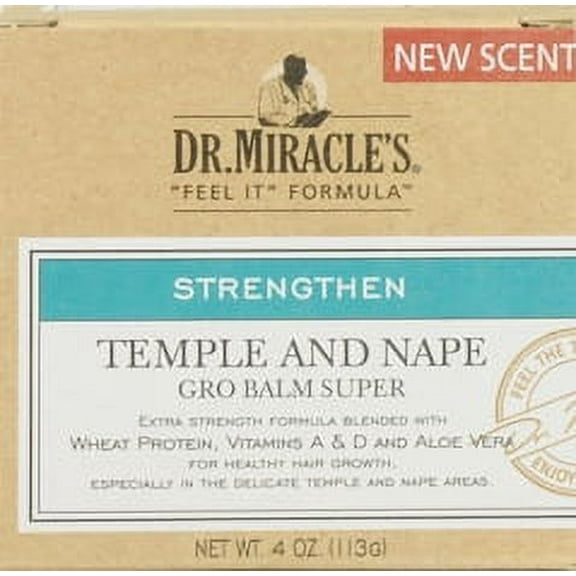 Dr Miracles Feel It Formula Temple & Nape Gro Balm Super, 4 oz