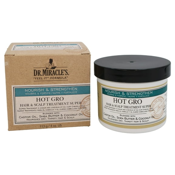 Dr.Miracles Nourish Strengthen Hot Gro Hair And Scalp Treatment Super, 4 Oz.