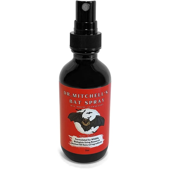 Dr. Mitchells Bat Spray - Attractant Bait Lure for Bat Houses - 2oz Bottle - Research-Backed All-Natural Pheromone Formula - Made in USA