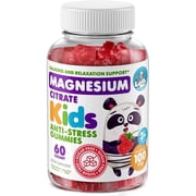 Dr. Moritz Kids Calm Magnesium Gummies, Sugar-Free, 60 Gummies, Raspberry