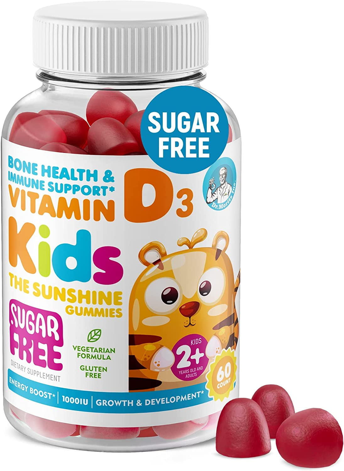 Dr, Moritz Sugar Free Vitamin D Gummies for Kids & Adults, High