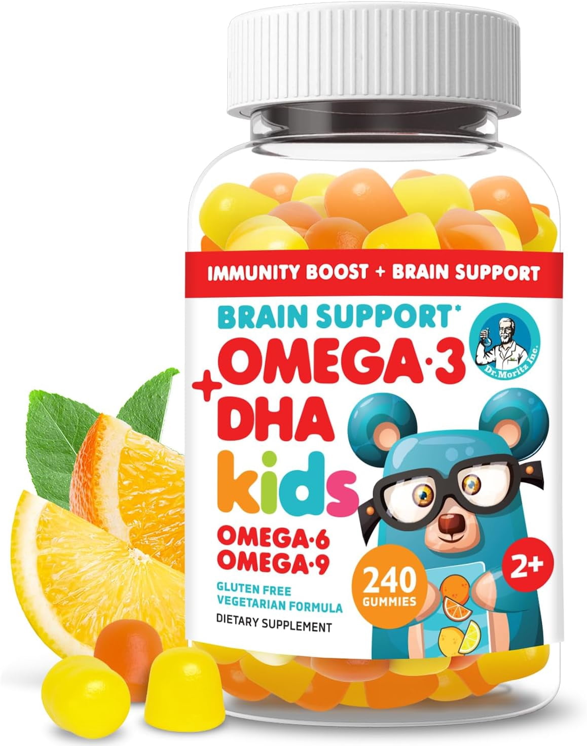 Stoddle Fish Dr. Moritz Vegan Omega 3 Gummies for Kids & Toddlers, 240 Count – Plant ...