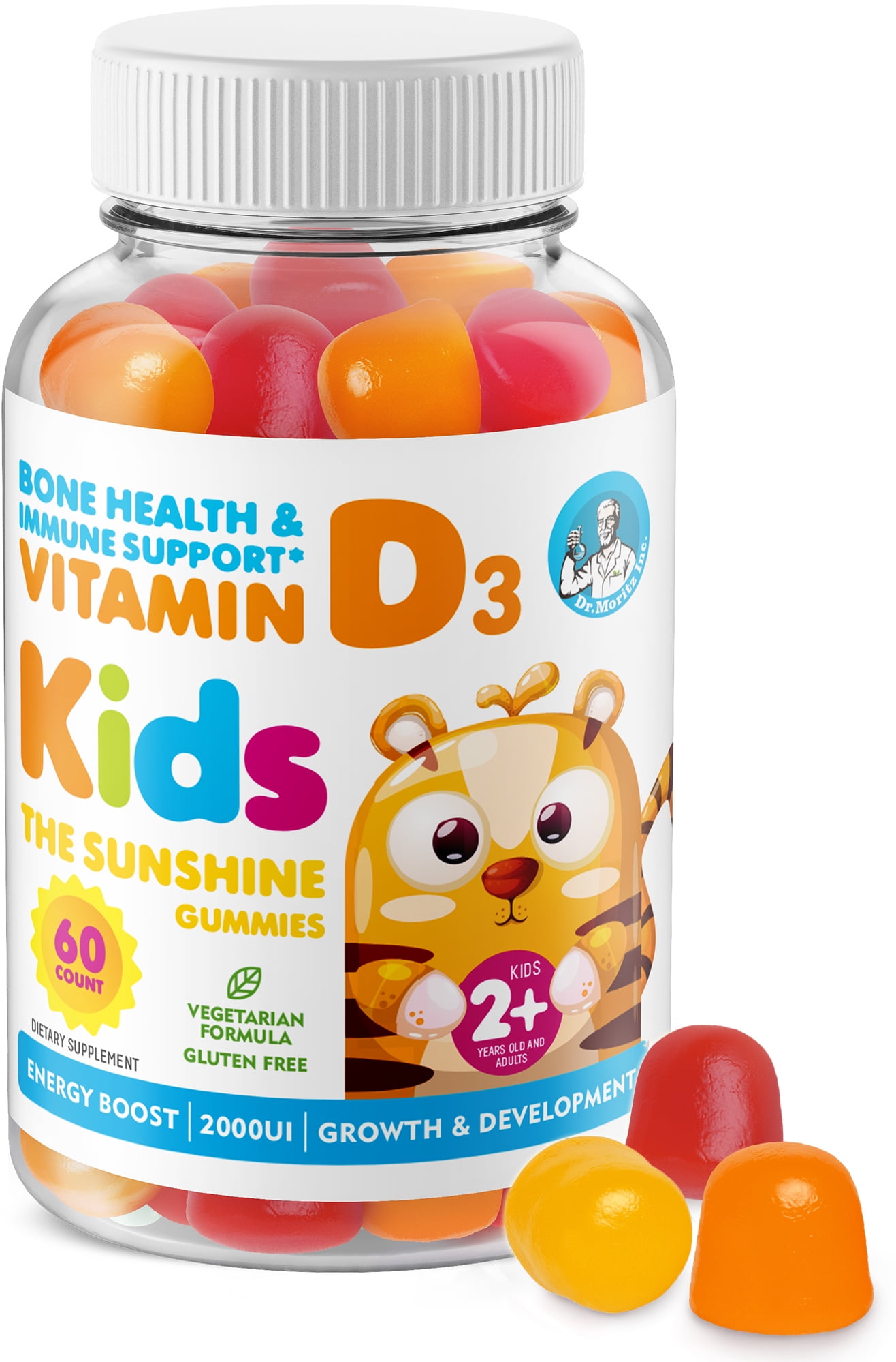 Dr. Moritz Vitamin D Gummies for Kids & Adults 2000 Iu HighAbsorption