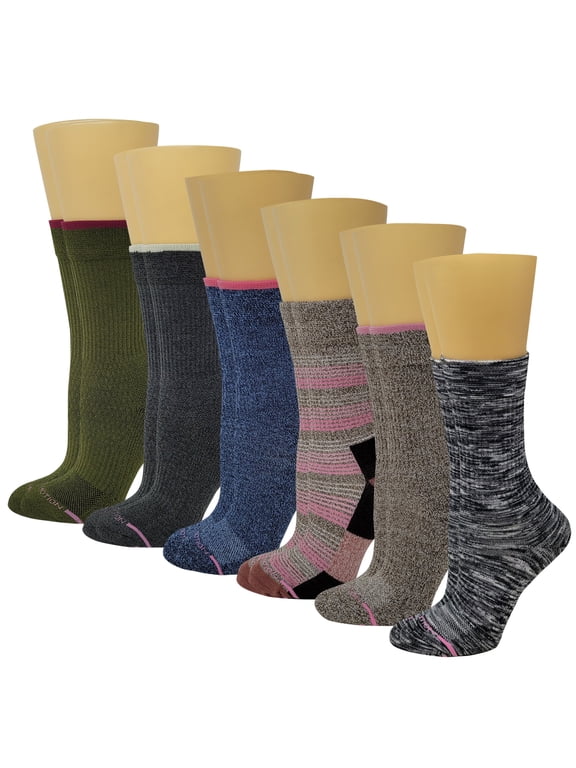 Outdoor Compression Crew Socks for Women 6 pairs