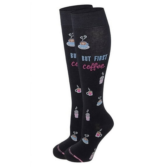 Dr. Motion Women 8-15 mmHg Compression Coffe Design Knee High Socks