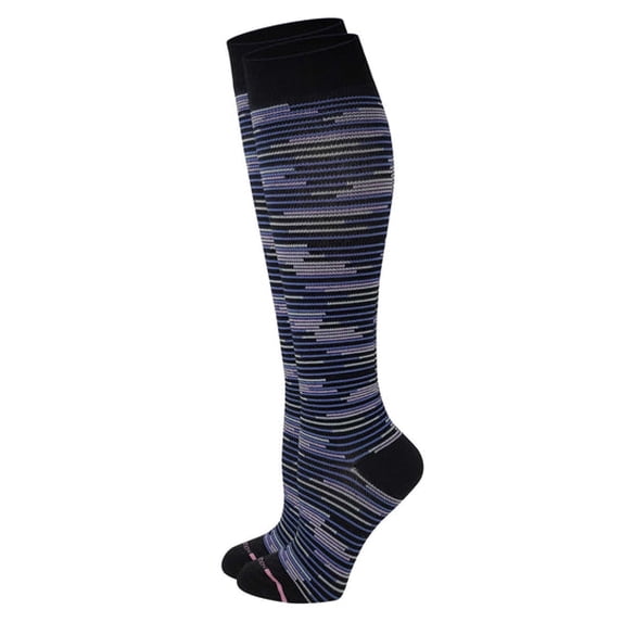 Dr. Motion Women 8-15 mmHg Compression Striped Knee High Socks