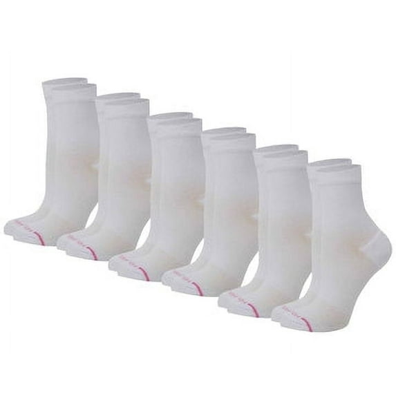 Dr. Motion Women Mid-Crew Assorted Half-Cushion Compression Socks (6 Pack)