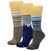 Dr. Motion Women Outdoor Assorted Half-Cushion Crew Compression Socks (3 pairs)