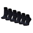 thumbnail image 1 of Dr. Motion Women Quarter Black Half-Cushion Compression Socks (6 Pack), 1 of 3