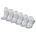 thumbnail image 1 of Dr. Motion Women Quarter White Half-Cushion Compression Socks (6 Pack), 1 of 3