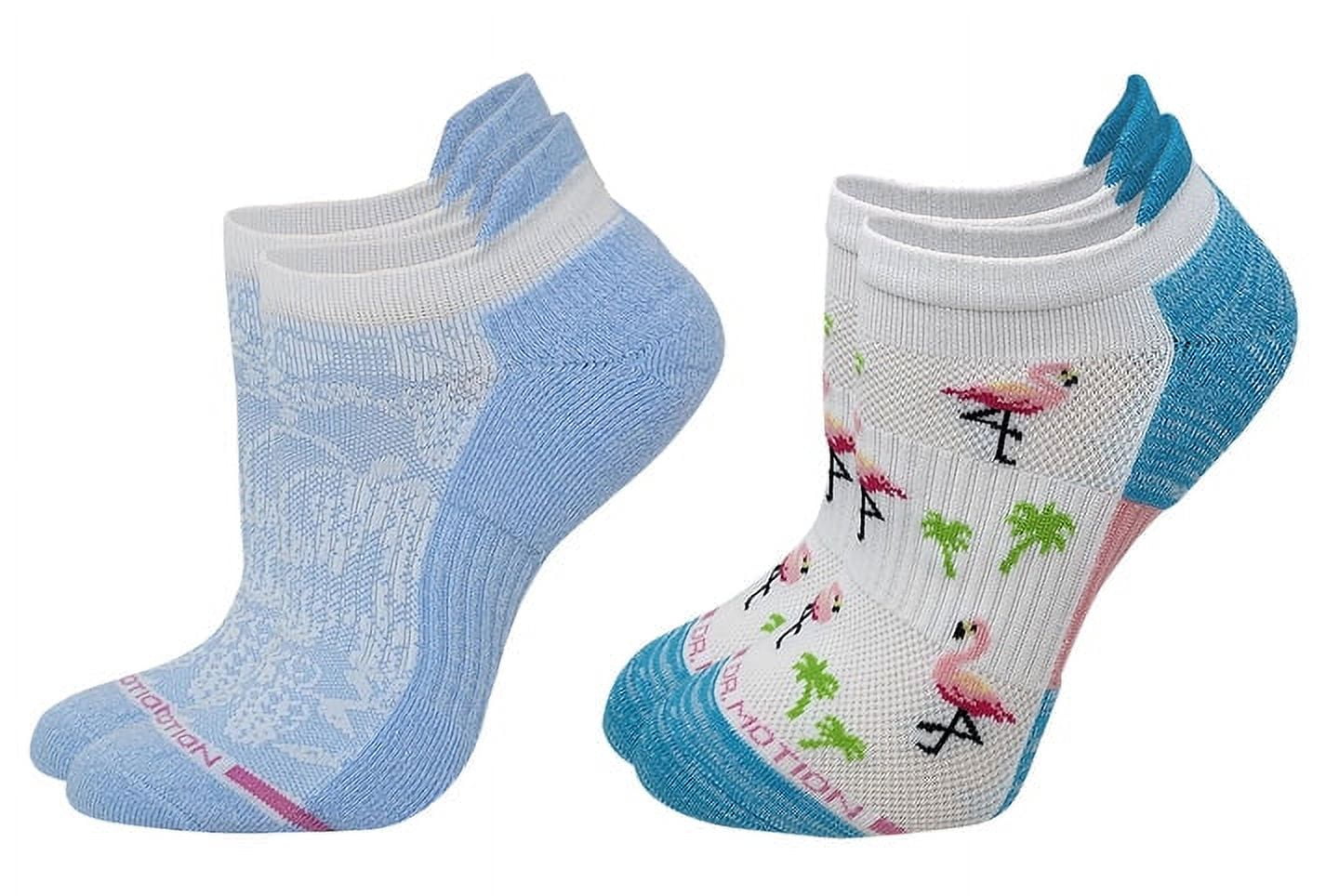 Dr. Motion Women's 2 Pack Animal Design and White Compression Ankle