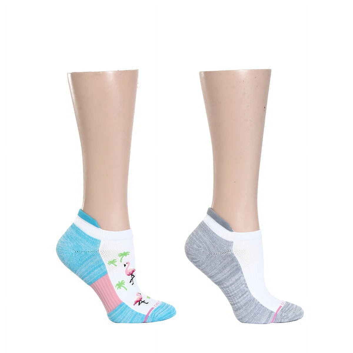 Dr. Motion Women's 2 Pack Animal Design and White Compression Ankle