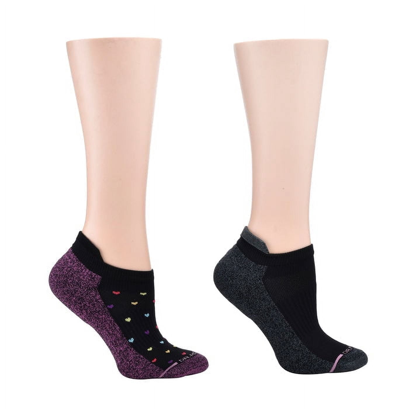 Dr. Motion Women's 2 Pack Hearts Compression Ankle Socks