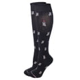 thumbnail image 1 of Dr. Motion Womens French Bulldog Knee High Compression Socks (Black), 1 of 3